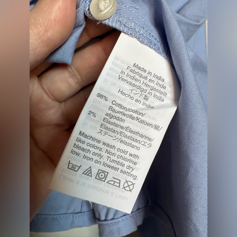 J.Crew Light Blue Slim Fit Button Down Oxford Shirt Size 2 - Picture 4 of 4